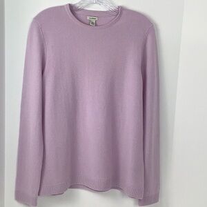 L.L.Bean Women’s Cashmere Lavender Sweater in Size L